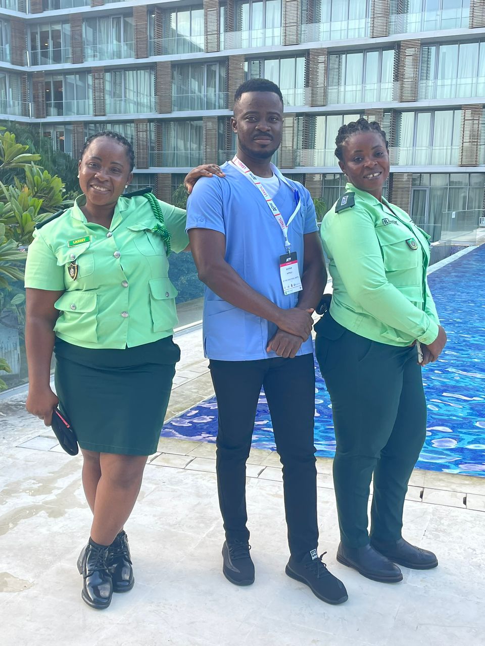 Get-Med medic working alongside venue emergency and safety officers during AOW 2025.